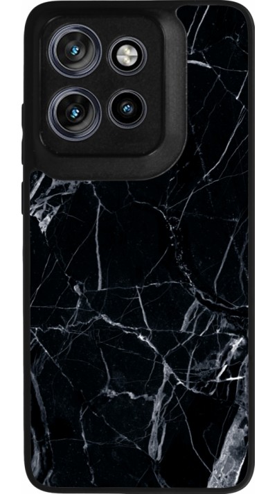 Motorola Moto S50 Case Hülle - Silikon schwarz Marble Black 01