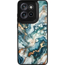 Motorola Moto S50 Case Hülle - Silikon schwarz Grüner Blauer Goldener Marmor