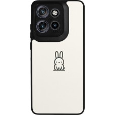 Coque Motorola Moto S50 - Silicone rigide noir Minimal bunny cutie