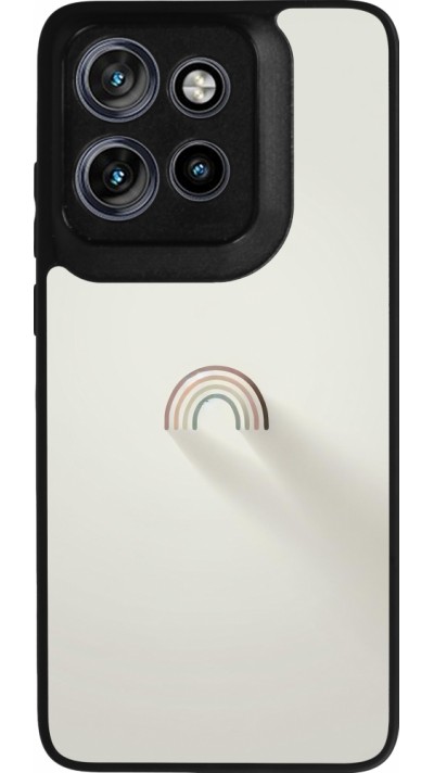 Motorola Moto S50 Case Hülle - Silikon schwarz Mini Regenbogen Minimal