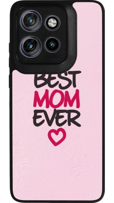 Motorola Moto S50 Case Hülle - Silikon schwarz Mom 2023 best Mom ever pink