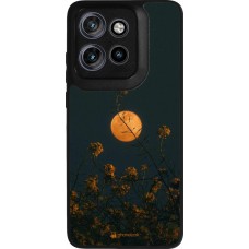 Motorola Moto S50 Case Hülle - Silikon schwarz Moon Flowers