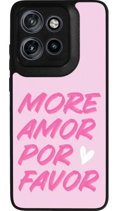 Motorola Moto S50 Case Hülle - Silikon schwarz More amor porfavor