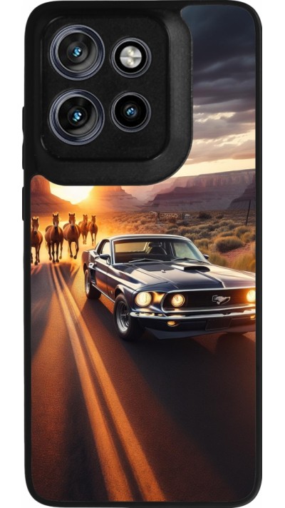 Motorola Moto S50 Case Hülle - Silikon schwarz Mustang 69 Grand Canyon