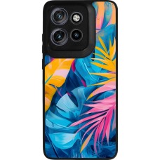 Coque Motorola Moto S50 - Silicone rigide noir Palms Blue