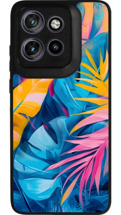 Motorola Moto S50 Case Hülle - Silikon schwarz Palms Blue