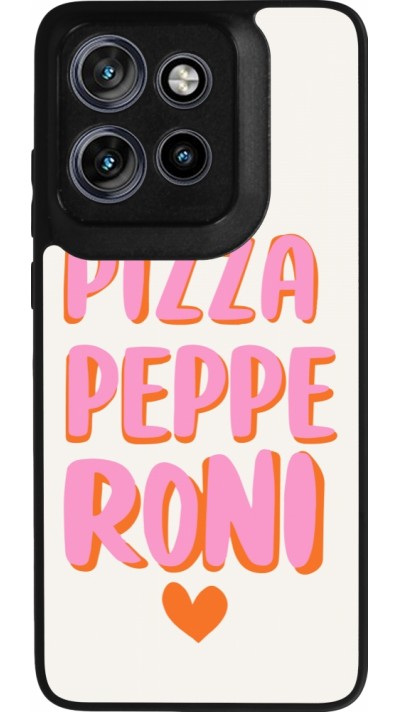 Motorola Moto S50 Case Hülle - Silikon schwarz Pizza pepperoni 2026