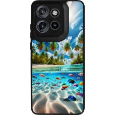 Motorola Moto S50 Case Hülle - Silikon schwarz Strandparadies