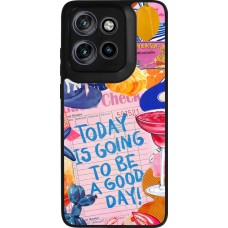 Coque Motorola Moto S50 - Silicone rigide noir Preppy Today is Going to be a good day