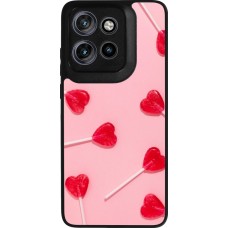 Coque Motorola Moto S50 - Silicone rigide noir Saint Valentines Day 26 Lollipop