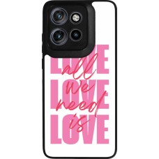 Coque Motorola Moto S50 - Silicone rigide noir Saint Valentines Day 26 Love all we need is