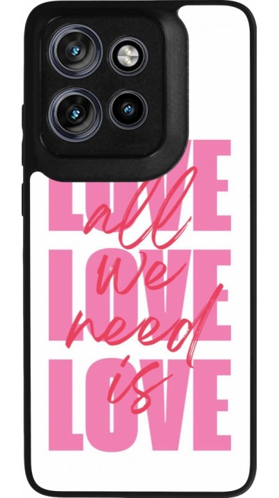 Motorola Moto S50 Case Hülle - Silikon schwarz Saint Valentines Day 26 Love all we need is