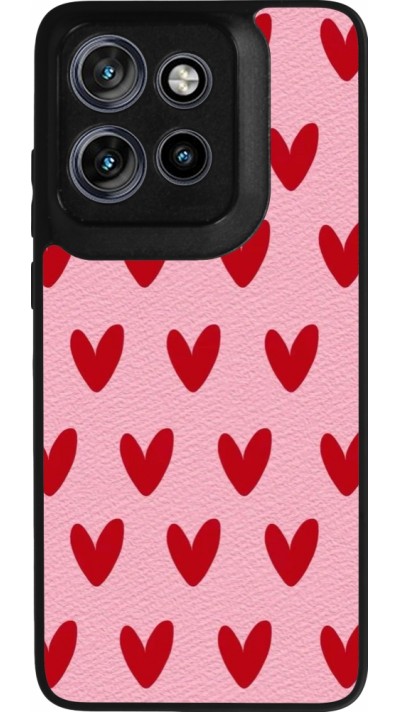 Motorola Moto S50 Case Hülle - Silikon schwarz Saint Valentines Day 26 Pattern heart