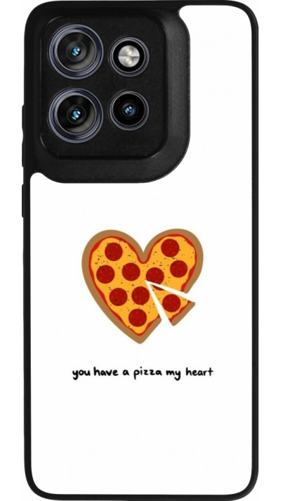 Motorola Moto S50 Case Hülle - Silikon schwarz Saint Valentines Day 26 You have my pizza heart