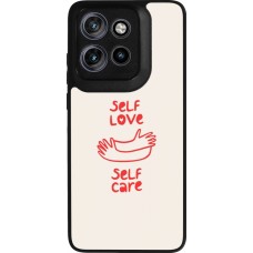 Motorola Moto S50 Case Hülle - Silikon schwarz Saint Valentines Day 26 Self love self care