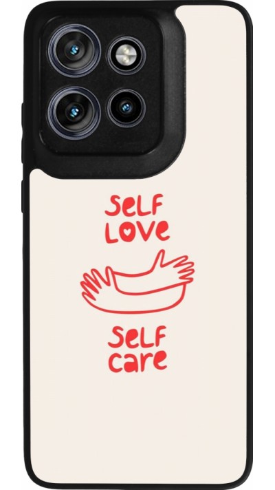 Motorola Moto S50 Case Hülle - Silikon schwarz Saint Valentines Day 26 Self love self care