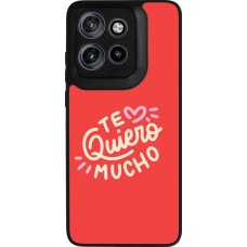 Motorola Moto S50 Case Hülle - Silikon schwarz Saint Valentines Day 26 Te quiero mucho