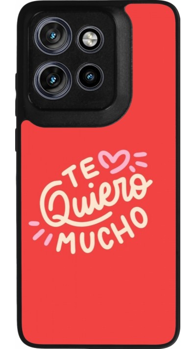 Motorola Moto S50 Case Hülle - Silikon schwarz Saint Valentines Day 26 Te quiero mucho