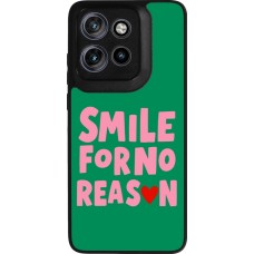 Coque Motorola Moto S50 - Silicone rigide noir Smile for no reason 2026