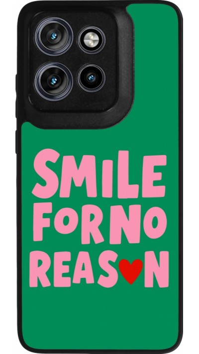Motorola Moto S50 Case Hülle - Silikon schwarz Smile for no reason 2026