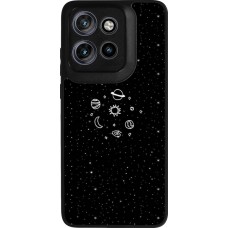 Motorola Moto S50 Case Hülle - Silikon schwarz Space Doodle