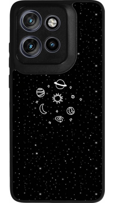 Motorola Moto S50 Case Hülle - Silikon schwarz Space Doodle