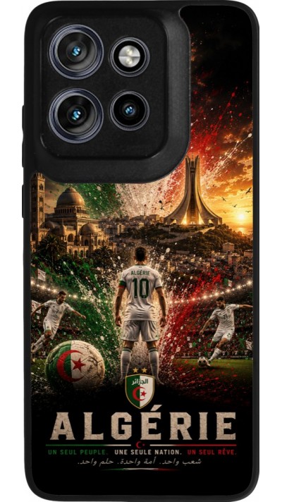 Motorola Moto S50 Case Hülle - Silikon schwarz Fussball Algerien splash 2026