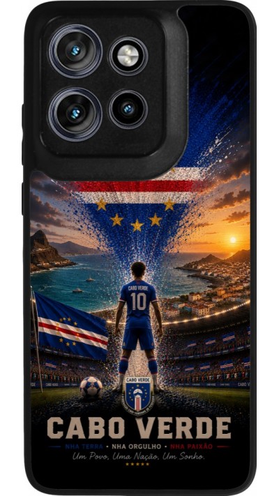 Motorola Moto S50 Case Hülle - Silikon schwarz Fussball Kap Verde splash 2026
