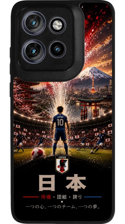 Motorola Moto S50 Case Hülle - Silikon schwarz Fussball Japan splash 2026