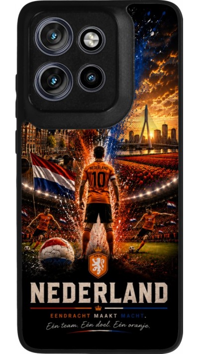Motorola Moto S50 Case Hülle - Silikon schwarz Fussball Niederlande splash 2026