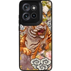 Motorola Moto S50 Case Hülle - Silikon schwarz Spring 23 japanese tiger