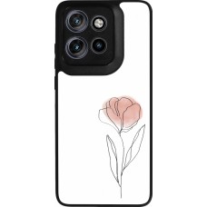 Motorola Moto S50 Case Hülle - Silikon schwarz Spring 23 minimalist flower
