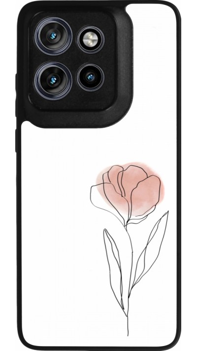 Motorola Moto S50 Case Hülle - Silikon schwarz Spring 23 minimalist flower