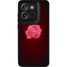 Coque Motorola Moto S50 - Silicone rigide noir Spring 23 neon rose