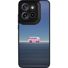 Motorola Moto S50 Case Hülle - Silikon schwarz Spring 23 pink bus