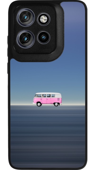 Motorola Moto S50 Case Hülle - Silikon schwarz Spring 23 pink bus