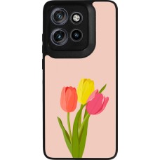 Coque Motorola Moto S50 - Silicone rigide noir Spring 23 tulip trio