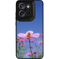 Motorola Moto S50 Case Hülle - Silikon schwarz Bee on a flower Spring 2026