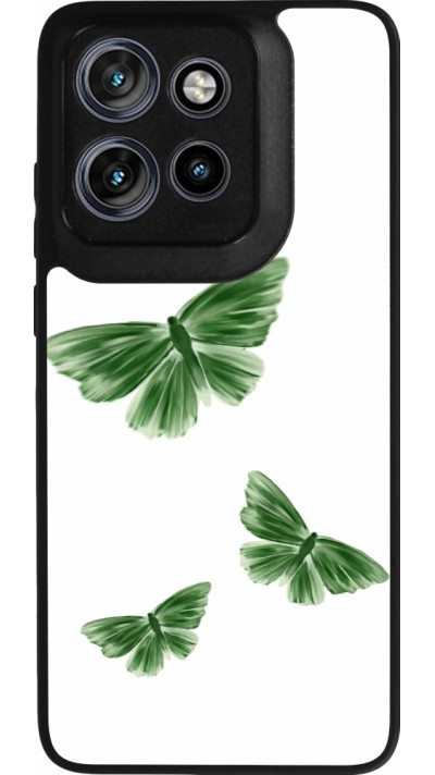 Motorola Moto S50 Case Hülle - Silikon schwarz Butterflies Spring 2026