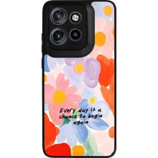 Motorola Moto S50 Case Hülle - Silikon schwarz Every day is a chance Spring 2026