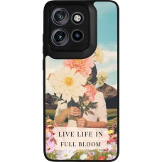 Motorola Moto S50 Case Hülle - Silikon schwarz Live life in full moon Spring 2026
