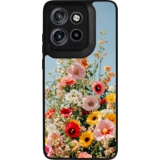 Motorola Moto S50 Case Hülle - Silikon schwarz Spring flowers Spring 2026