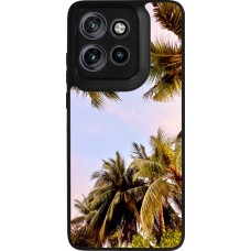 Motorola Moto S50 Case Hülle - Silikon schwarz Summer 2023 palm tree vibe