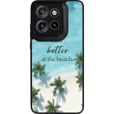 Motorola Moto S50 Case Hülle - Silikon schwarz Summer 2025 Life is better at the beach