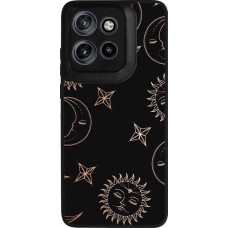 Coque Motorola Moto S50 - Silicone rigide noir Suns and Moons