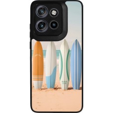 Motorola Moto S50 Case Hülle - Silikon schwarz Summer surfboard 2025