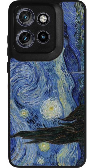 Motorola Moto S50 Case Hülle - Silikon schwarz Kunstbild - Sternennacht - Van Gogh
