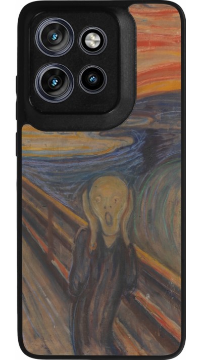 Motorola Moto S50 Case Hülle - Silikon schwarz Kunstbild - Der Schrei - Edvard Munch