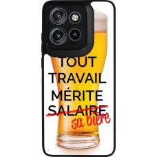 Motorola Moto S50 Case Hülle - Silikon schwarz Tout travail mérite sa bière