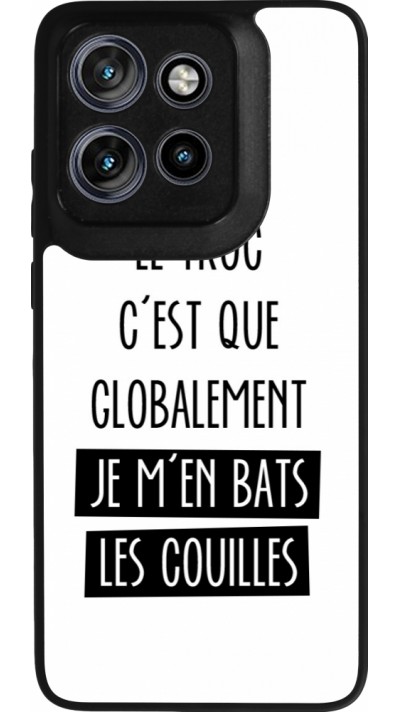 Motorola Moto S50 Case Hülle - Silikon schwarz Le truc globalement bats les couilles